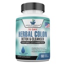 美国标准补编 Colon Cleanse - 60 Veggie Capsules, 30 services - 草药混合剂与Psyllium Husk, Senna Leaves, Aloe Vera, Ginger, Cascara Sagrada & More