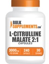 Bulk Assupports.com L-Citrulline Malate Capsules - as L-Citrulline Malate 2:1, Nitric Oxide Supplement - Gluten Free, 8 Capsules per service (3000mmg), 240 counts (Pack of 1) (中文(简体) ).