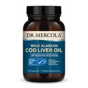 Mercola Cod Liver Oil博士,每名服务1,300毫克,30名服务人员(60名卡普勒斯),食物补充,支持脑、骨和联合健康,非GMO,MSC认证