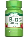 自然的真理 B12 维生素 QQ 60 快速溶解片 QQ 2500 mcg QQ 与Folic Acid QQ Vegan, Non-GMO & Gluten Free 相伴而成.