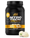 MuscleTech Whey蛋白粉(Vanilla Cream, 2LB) - Nitro-Tech Whey 蛋白质隔膜平滑混合剂用于Lean Muscle和回收 - 24g的Whey Gold for Men and Men - 包装 May Vary