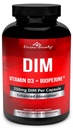 DIM 补充250mg,配有维生素D3 Plus BioPerine - Diindolylmethane Menopause & 雌激素支持,Hormone 对男女的平衡支持 - 90 植物帽