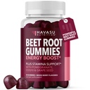 Bet Root Gummys 配有 COQ10 & 石榴 - Nitric Oxide 补充 男女配有 耐力,性能,恢复 - Vegan, Non-GMO, Gluten Free - Mixed Berry Flavor, 30 Counter