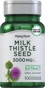 Piping Rock Milk Thetle Supplement 30000mg + 100 Capsules + 集中草药提取 → Non-GMO, Gluten Free