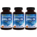 BioEmblem 3 Pack 南极磷虾油 1000mg软胶,Omega-3s 含高水平EPA + DHA, Astaxanthin,和磷脂,支持脑健康,180-Count Non-GMO,Gluten Free,90天供应