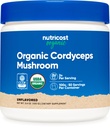 营养成本 有机体 Cordyceps 粉末 100克 - USDA 认证有机,非GMO,无胶质