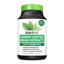 Zenwise Health EGCG 绿色茶叶提取片与咖啡豆提取片 - 50% EGCG + 98% 多酚补充片 - 皮肤和心脏支持的绿色茶药 + 大脑健康和记忆刺激 - 60 Counter