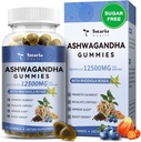 Totaria Sugar Free Ashwagandha 填充Gummys 2500mg w/Vitamin D3 甘油镁、Rhodiola 超强阿斯华根补品 妇女和文,用于放松、能源、蓝莓火焰