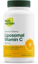 新鲜营养 利波索摩尔维生素C - 2000mg DNA 验证与Potent VIT C(来自异丙酸) - 燕子或Pour Powder into a drink, All Natural Vegan 友好,非GMO, Gluten-free, Dairy-free