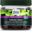 Gaia Herbs Infinity Glow - 女性皮肤支持补充 - 以青茶照顾女性皮肤,EGCG,Reishi蘑菇,Pomanox Pomegrant & Spearmint - 120 Vegan Capsules(30日供应)