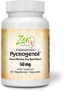 Zen 补充 Pycnogenol 50mg - 标准化的法国海上松树条提取剂抗氧化剂和炎症支持 - 非GMO,Gluten & Soy Free 60-Vegcaps