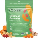 与美国Ginseng、Turmeric和Goji合作的De-Stress Gummys - 协助减轻压力和Mood Boost、全自然放松、低Sugar、45 Vegan Gummys、激情水果(45 Gummys (Pack of 1))
