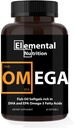 鱼油Omega-3 – 60 Softgels 价值瓶 Eicosapentaenoic (EPA) & Docohexaenoic Acid (DHA) in a Black Grip Jar (DHA)