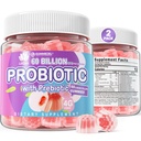2Pack Probiotic + Prebiotics Gummys 免糖 6亿 CPU, 11 Strains Probiotics 填充女性男性的Gummy 消化健康和Gut 健康,支持便秘,腹泻,气体和布洛廷