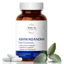 TIVA Ashwagandha Capsules 650 mg 配有黑椒抽取 — 对压力、代谢、Imune函数和Mood的自然支持 — Vegan、N-GMO、Lab-Tested — 60 草药Capsules