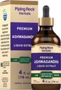 Pipping Rock Ashwagandha Liquid Drops 4 fl oz 4 草根精品提取 QQ 无酒精丁香 QQ Vegetarian, Non-GMO, Gluten Free Supple Supplement