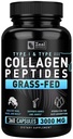 泽尔天然酸盐(Collagen Peptides Collagen Pills)(360 Capsules) 草药(Collagen Pepetide Powder) - 联合Tendon 补充Hair Skin和Nails的水解酸盐