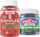 2 Pack 甲基维生素B 复合体+ 1 Pack 无糖 10g Prebiotive Fiber 补充品,成人口服