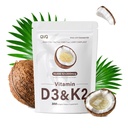 300 pcs 2 in 1 Vitamin D3 1000 iu Plus K2(MK-7) 200 mcg Virgin Coconut Oil Softgel 配有维生素D & K 支持钙吸收,骨,Immune, & 心脏健康 — 容易吞咽