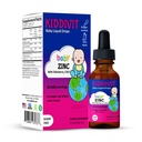 Kiddivit Baby Zinc 液体滴入加长莓,维生素D3 & C – Gentle Immune 支持补编 – 60 Daily services, Inulin 强化预生纤维 – 糖无糖,Gluten free, Vegetarian, 2oz