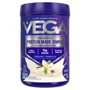 Vega蛋白质制作简单蛋白粉,香草 - Stevia Free, Vegan,植物基,健康,Gluten Free, Pea protein for Men and Men, 9.2 oz (包装 May Vary)