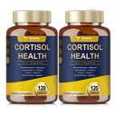 Totaria Cortisol 配有 Ashwagandha, Magnesium, Rhodiola Rosea, L Theanine, Hormone 平衡 女性摩德, 焦点, 睡眠支持 120 Vegan Capsules (Pack of 2)