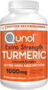 Quunol Turmeric Curcumin Capsules, 1000mg 额外强度补充剂, 专利氢溶技术, 带有黑辣椒的Turmeric Curcumin替代品, 30 Veggie Capsules