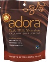 Adora Premium 维生素D3 镁和钙补充剂,500毫克,牛奶巧克力,30个