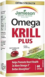 Jamieson 额外力量 Krill Plus, 60 软胶