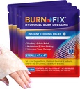 BurnFix – 4 Pack-Burn Gel 穿着4×4" 烧伤护理 奶油急救治疗. 第1、第2度烧伤、Razor & Sunburns for Home、Work、Fire、EMS的立即止痛液凝胶燃烧