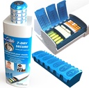 Pill Pod 7天安全,锁药丸组织者,Child-resistant Medication Lock Box, Extra Lige Weekly Pill Planner, 资深友好人士