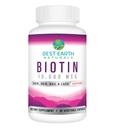最佳地球自然生物素 生物素 10,000 mcg - 支持毛发生长的超强生物素维生素补充剂 强直钉 长眼拉壳和健康的皮肤