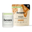 Beam Dream Sleep Powder & Creatine Bundle,第三方测试了天然睡眠援助和复苏补充剂,配有微量化的Creatine Monohydrate,Uniflavored Pure Creatine Power for Muscle Power, Energy