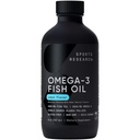 体育研究 ® Omega-3鱼油 4685mg - 来源于野生捕捉阿拉斯加波洛克 - 天然柠檬火焰,MSC认证可持续 - 8oz(48架服役)
