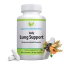 Daily Lung Cleanerser & Detox Support Support Supplor QQ 刷新你的肺部至呼吸易解 QQ Relieve呼吸问题并解决过敏性,Wheezing和咳嗽等问题 60 Capsules