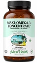 Maxi Health Omega 3 补编 - Omega-3 鱼油集中 - 高概率来源 EPA/DHA 脂肪酸 - 心脏,大脑和联合健康 - 科舍认证野生捕捉鱼 - 90 植物软胶