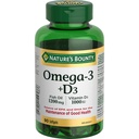天然丰产Omega-3 + D3 鱼油 1200mg /维生素 D3 1000IU 90 软胶