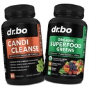 Candi Cleanse & Organo Superfood Greens & Fruits 补充品 - Oregano 平衡控制支持补充品 Cleanser - 每日能源 Super Foods and Vegies 补充品片+蔬菜食品