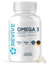 恢复MD Omega 3 鱼油补充剂,供男女食用,配有EPA & DHA Faty Acids for Halth Skin & Units, Heart and Brain Supports – Vegan - Friendly, Gluten - Free(120软胶,60种服务)