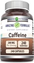神奇的咖啡因配方 200 Mg / service | Capsules | Non-GMO | Gluten-Free | |  USA (1 Pack, 240 Counter) 在美国制造的