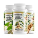 GreeNatr Ginko Biloba & Panax Ginseng 补编 - Red Ginseng Brain 补充记忆和焦点 - Ginkgo Biloba 补充良好视野、免疫系统和改进血液流动 - 3瓶