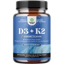 维生素D3配有K2 MK7 补充剂 - 维生素D3 2000 IU平板和K2配有免疫支持 Bone 健康心脏联合支持 Bone 强度和Mood Boost - VIT Immune系统 - 60 Counter