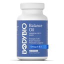 BodyBio平衡油 - Vegan Omega 3 6 补充品 - 冷皮沙叶花 & Flaxseed Oil - 支持脑功能,健康皮肤和Mood