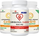 CoQ10 600mg 1PCS 装有1000mg Liposomal CoQ10 Ubiquinol 补充 2PCS