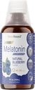 Melatonin 12 mg QQ 4 fl oz 液体 120 为成年人服务 蓝莓 Flavor QQ Non-GMO 蔬菜补充品
