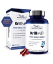 1MD 营养 KrillMD - 南极Krill油 Omega 3 与 Astaxanthin, EPA, DHA QX 2X 比鱼油更有效 QQ 60 软胶