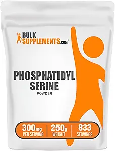 bulk supports.com Phosphatidylserine Powder - Phosphatidylserine Supposed,来源于豆类豆类-每服300mg(60mg Phosphatidylserine),250g(8.8 oz)(1包)