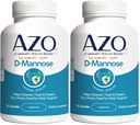 AZO D Mannose Urinary Tracts Health, Cleanse, Flush & Protect the Urinary Tracts, No.1 药剂师推荐品牌,临床力量,非GMO, 120 Counter (Pack of 2).