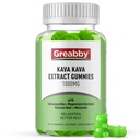 Kava Kava Gummys 1000 mg 个人服务、睡眠支助、天然柠檬火焰、60 Vegan Gummys、压力救济和放松补充