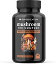 有机蘑菇综合体 与 Ashwagandha. 狮子的马恩、雷希、科迪塞普斯、查加、土耳其的Tail & More -- -- 聚焦、能源和脑促进器(90个伯爵)